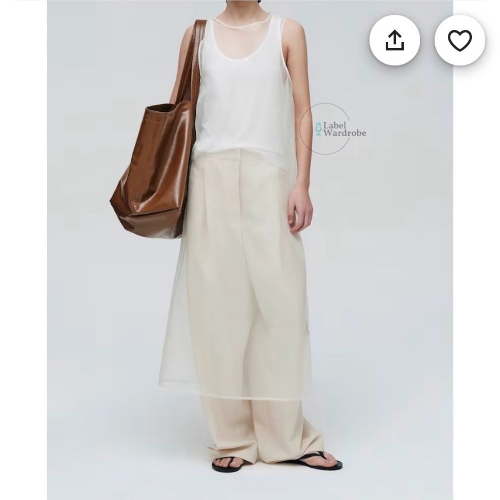 Zara | white organza dress overlay - Picture 2 of 5